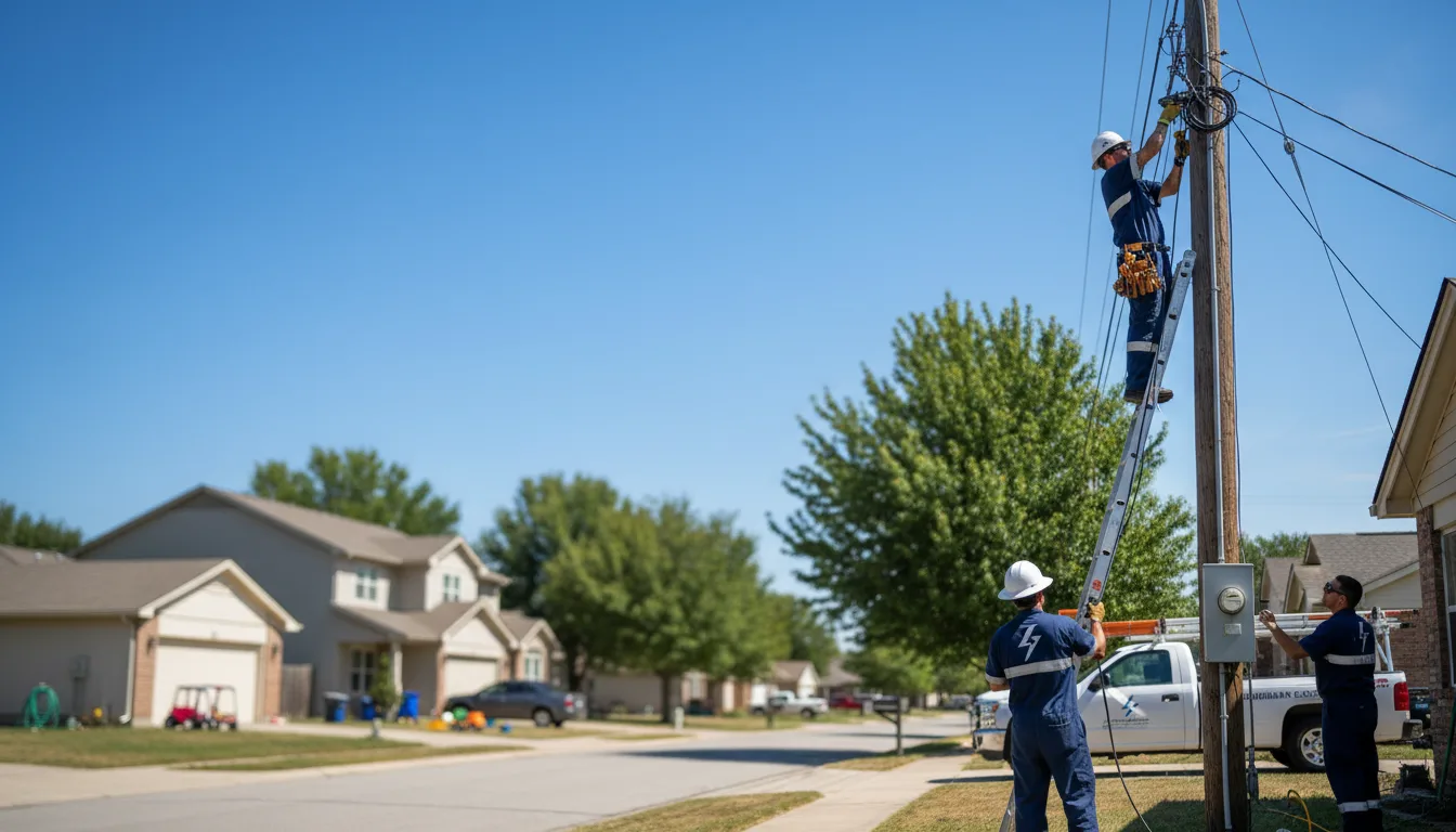 Residential electrician providing installation services in Strong, ME